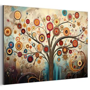 MuchoWow KOVOVÝ OBRAZ Strom - Strom života - Farba 60x40 cm vyobraziť