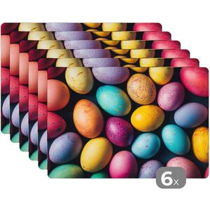 MuchoWow SADA 6 PRESTIERANÍ Farebné - veľkonočné vajíčka - striekajúce 45x30 cm vyobraziť