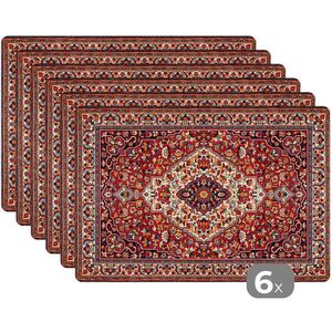 MuchoWow SADA 6 PRESTIERANÍ Perzský koberec - vzory - červený 45x30 cm vyobraziť