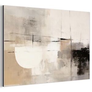 MuchoWow KOVOVÝ OBRAZ Abstraktné - Umenie - Sivé 90x60 cm vyobraziť