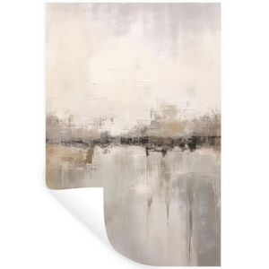 MuchoWow NÁLEPKA NA STENU Moderné umenie - Abstraktné - Béžové 40x60 cm vyobraziť