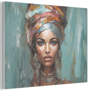 MuchoWow AKUSTICKÝ OBRAZ Žena - Umenie - Šperky - Portrét 100x70 cm vyobraziť