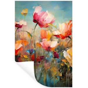 MuchoWow NÁLEPKA NA STENU Kvety - Akvarel - Umenie - Botanické - Príroda 80x120 cm vyobraziť