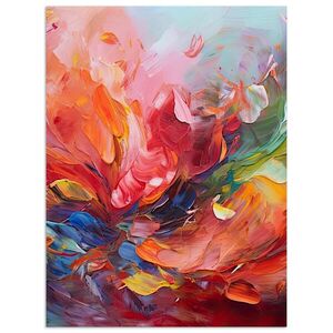 MuchoWow PLAGÁT Olejomaľba - Umenie - Abstraktné - Farebné 60x80 cm vyobraziť