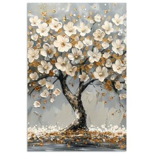 MuchoWow PLAGÁT Strom - Kvety - Biela - Príroda - Umenie 20x30 cm vyobraziť