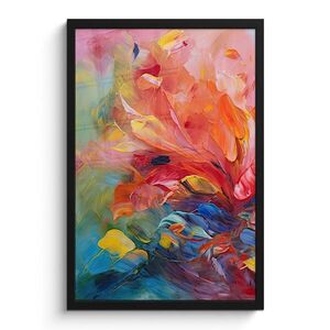 MuchoWow ZARÁMOVANÝ PLAGÁT Olejomaľba - Umenie - Abstraktné - Farebné 40x60 cm vyobraziť