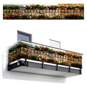 MuchoWow BALKÓNOVÁ ZÁSTENA Kvety - Plot - Krajina mesta - Leto 500x100 cm vyobraziť