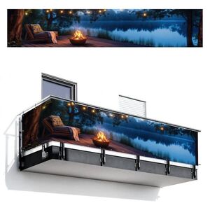 MuchoWow BALKÓNOVÁ ZÁSTENA Táborák - jazero - večerné svetlo 500x95 cm vyobraziť