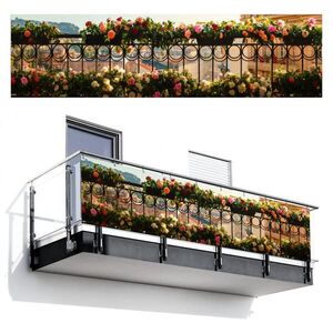 MuchoWow BALKÓNOVÁ ZÁSTENA Kvety - Plot - Krajina mesta - Leto 300x85 cm vyobraziť
