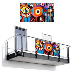 MuchoWow BALKÓNOVÁ ZÁSTENA Abstraktné - Tvár - Farebné 200x110 cm vyobraziť
