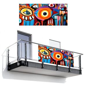 MuchoWow BALKÓNOVÁ ZÁSTENA Abstraktné - Tvár - Farebné 200x90 cm vyobraziť