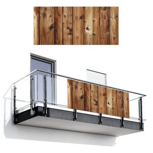 MuchoWow BALKÓNOVÁ ZÁSTENA Drevo - police - hnedé 200x90 cm vyobraziť