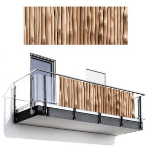 MuchoWow BALKÓNOVÁ ZÁSTENA Drevo - Stonka - svetlohnedá 300x110 cm vyobraziť