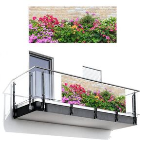 MuchoWow BALKÓNOVÁ ZÁSTENA Kvety - rastliny - listy - kamene 300x120 cm vyobraziť