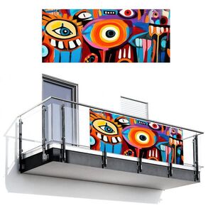 MuchoWow BALKÓNOVÁ ZÁSTENA Abstraktné - Tvár - Farebné 300x120 cm vyobraziť