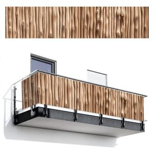 MuchoWow BALKÓNOVÁ ZÁSTENA Drevo - Stonka - svetlohnedá 500x110 cm vyobraziť