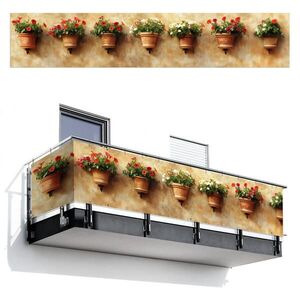 MuchoWow BALKÓNOVÁ ZÁSTENA Kvetináče - Nástenné - Vintage 500x100 cm vyobraziť