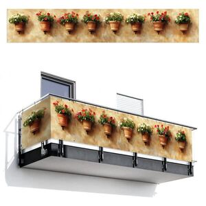 MuchoWow BALKÓNOVÁ ZÁSTENA Kvetináče - Nástenné - Vintage 500x90 cm vyobraziť