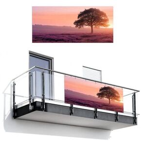 MuchoWow BALKÓNOVÁ ZÁSTENA Strom - vres - východ slnka 200x90 cm vyobraziť