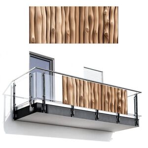 MuchoWow BALKÓNOVÁ ZÁSTENA Drevo - Stonka - svetlohnedá 300x120 cm vyobraziť
