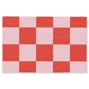 MuchoWow ROHOŽKA Šachovnicový vzor - červená - ružová - kocky 60x40 cm vyobraziť