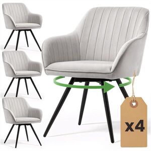 RAUMHIRSCH FURNITURE OTOČNÁ STOLIČKA, 4-dielna sada, sivá, čierna 55/83/58 vyobraziť