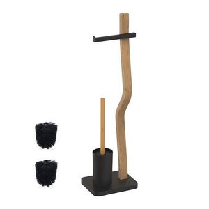 Relaxdays SÚPRAVA WC Čierna kov voľne stojaca 78, 5x23x18 cm vyobraziť