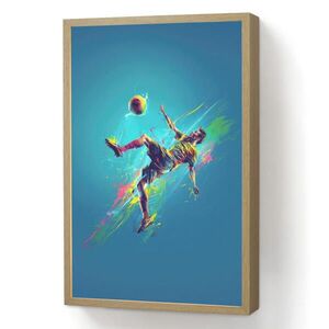 OnlyWow NÁSTENNÉ SVIETIDLO Futbalista - Farba strieka - Farebné - Lopta 40x60 cm vyobraziť