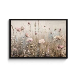 MuchoWow ZARÁMOVANÝ PLAGÁT Kvety - Ružová - Moderné - Béžová 90x60 cm vyobraziť