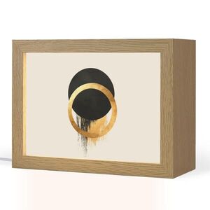 OnlyWow STOLNÁ LAMPA Abstraktný dizajn - Čierny kruh - Škvrny od farby 20x15 cm vyobraziť