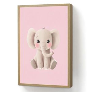 OnlyWow NÁSTENNÉ SVIETIDLO Slon - dieťa - ružový - kreslený 40x60 cm vyobraziť