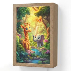 OnlyWow NÁSTENNÉ SVIETIDLO Žirafa - Slon - Kvety - Džungľa 20x30 cm vyobraziť