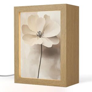 OnlyWow STOLNÁ LAMPA Kvetina - béžová - farba - tieň 15x20 cm vyobraziť