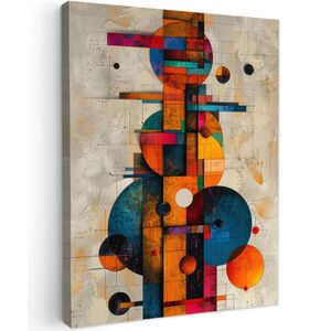 MuchoWow OBRAZ NA PLÁTNE Vintage - Moderné umenie - Oranžová - Geometrické tvary 60x80 cm vyobraziť