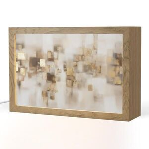 OnlyWow STOLNÁ LAMPA Abstraktné štvorce - zemité tóny - hmlisté 30x20 cm vyobraziť