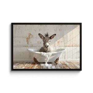 MuchoWow ZARÁMOVANÝ PLAGÁT Osol - Zvieratá - Vaňa - Pena 90x60 cm vyobraziť