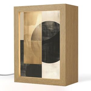 OnlyWow STOLNÁ LAMPA Abstraktné - Moderné - Čierne - Zlaté 15x20 cm vyobraziť