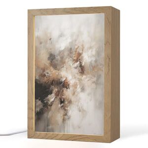 OnlyWow STOLNÁ LAMPA Farba - abstraktná - béžová - umenie 20x30 cm vyobraziť