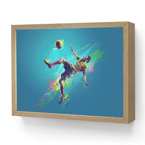 OnlyWow NÁSTENNÉ SVIETIDLO Futbalista - Farba strieka - Farebné - Lopta 40x30 cm vyobraziť