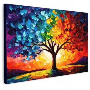 MuchoWow OBRAZ NA PLÁTNE Strom - umenie - príroda - západ slnka 30x20 cm vyobraziť