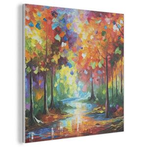 MuchoWow AKUSTICKÝ OBRAZ Krajina - Les - Farby - Príroda 60x60 cm vyobraziť