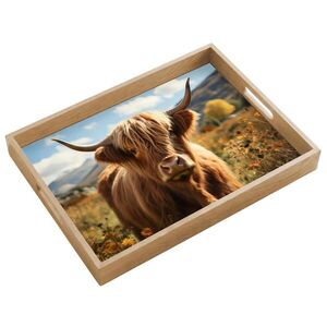 OnlyWow PODNOS Škótsky horal - Kvety - Rohy - Mraky 50x35 cm vyobraziť