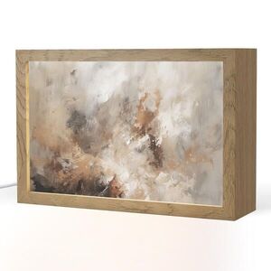 OnlyWow STOLNÁ LAMPA Farba - abstraktná - béžová - umenie 30x20 cm vyobraziť