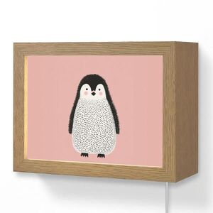 OnlyWow NÁSTENNÉ SVIETIDLO Tučniak - Bodky - Minimalistické - Ružové 20x15 cm vyobraziť