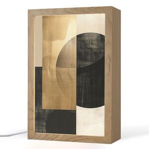 OnlyWow STOLNÁ LAMPA Abstraktné - Moderné - Čierne - Zlaté 20x30 cm vyobraziť