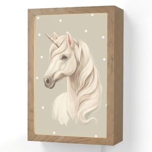 OnlyWow NÁSTENNÉ SVIETIDLO Jednorožec - biely - bodky 20x30 cm vyobraziť
