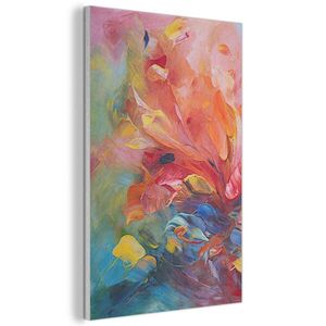 MuchoWow AKUSTICKÝ OBRAZ Olejomaľba - Umenie - Abstraktné - Farebné 60x90 cm vyobraziť