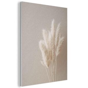 MuchoWow AKUSTICKÝ OBRAZ Pampová tráva - Plumy - Pastelové - Biele 50x70 cm vyobraziť