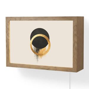 OnlyWow NÁSTENNÉ SVIETIDLO Abstraktný dizajn - Čierny kruh - Škvrny od farby 30x20 cm vyobraziť
