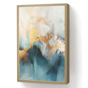 OnlyWow NÁSTENNÉ SVIETIDLO Abstraktné - umenie - zlaté - modré 40x60 cm vyobraziť